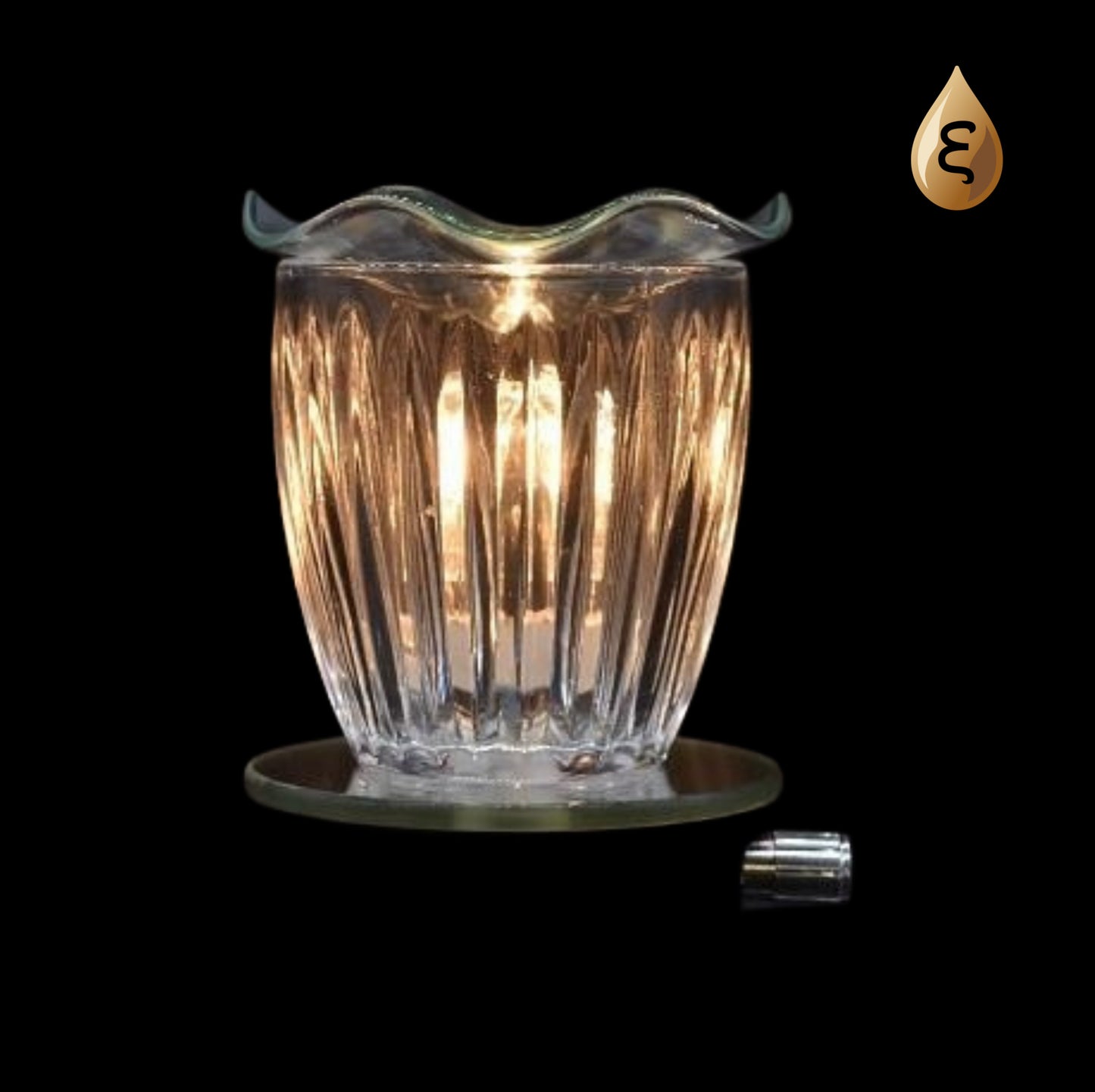 Clear Glass Cordless Lamp